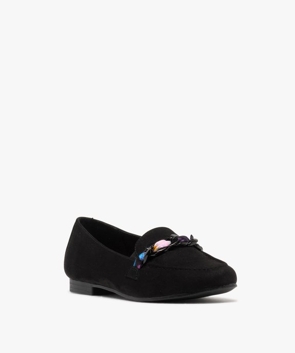 Mocassins slip-on en suédine avec chaine fantaisie femme - Valentina Baldano vue3 - VALENTINA BALDANO GEMO FORGOOD - GEMO