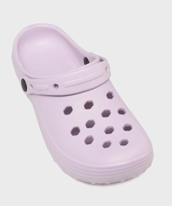 Sabots souples unis et perforés fille vue5 - GEMO (PLAGE) - GEMO