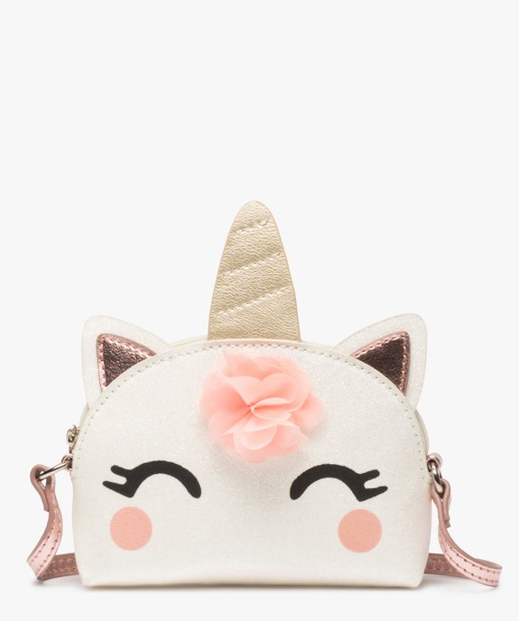 Sac à main pailleté motif licorne en relief fille vue1 - GEMO (ENFANT) - GEMO