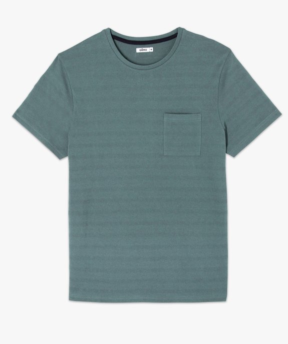 Tee-shirt homme avec poche poitrine vue4 - GEMO (HOMME) - GEMO
