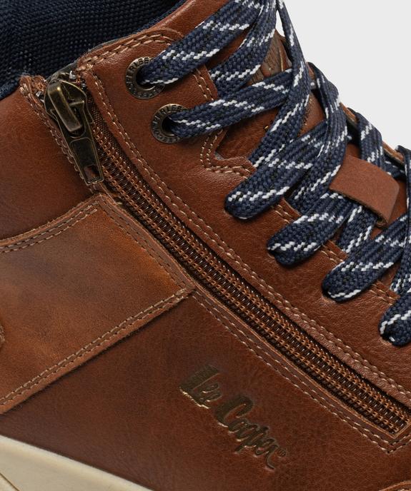 Baskets montantes avec lacets et zip homme - Lee Cooper vue7 - LEE COOPER - GEMO