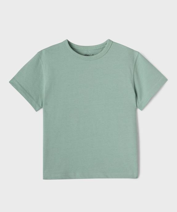 Tee-shirt manches courtes et col rond en coton épais garçon vue1 - GEMO 4G GARCON - GEMO