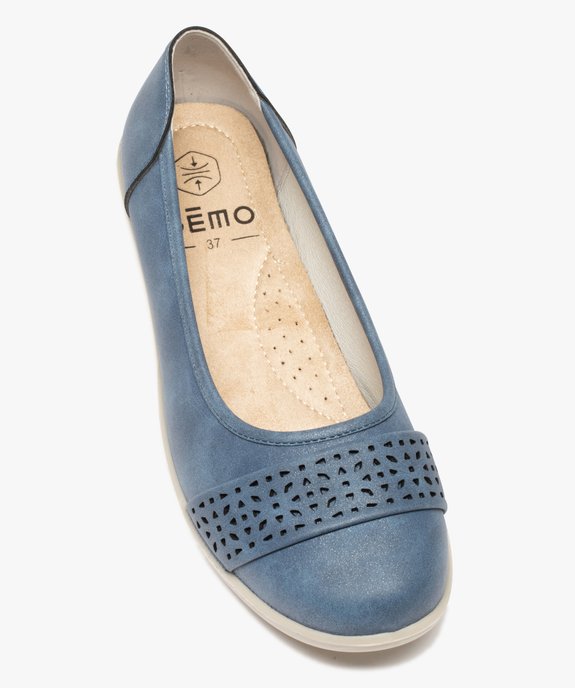 Ballerines femme confort unies à bride ajourée vue5 - GEMO 4G FEMME - GEMO