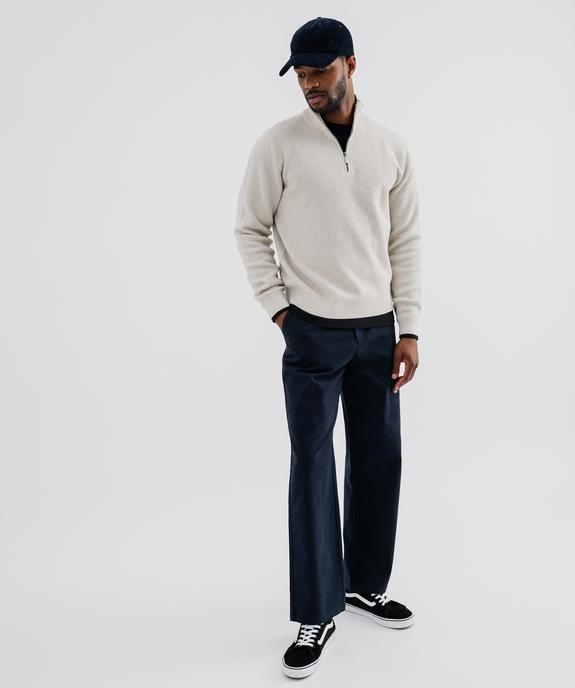 Pull en coton à col camionneur homme vue4 - GEMO (HOMME) - GEMO