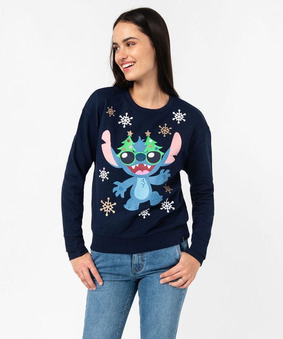 Sweat de Noël avec motif Stitch femme - Disney vue1 - LILO & STITCH - GEMO