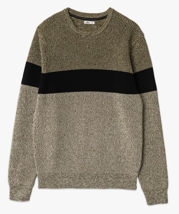 Pull grosse maille chinée multicolore homme vue4 - GEMO (HOMME) - GEMO
