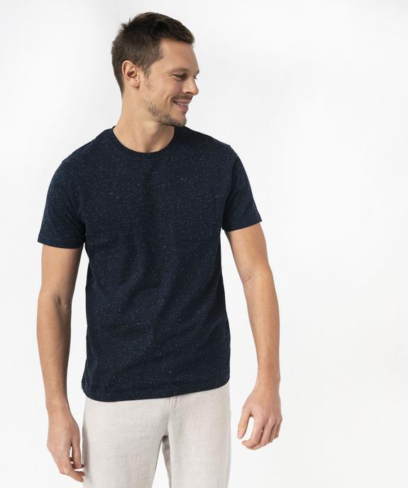 Tee-shirt à manches courtes avec poche poitrine homme vue1 - GEMO (HOMME) - GEMO
