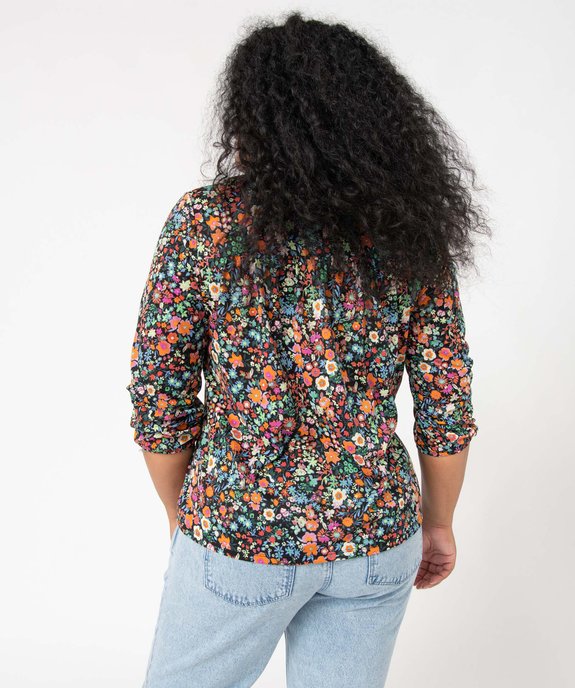 Tee-shirt femme grande taille à manches 3/4 imprimé vue3 - GEMO 4G GT - GEMO