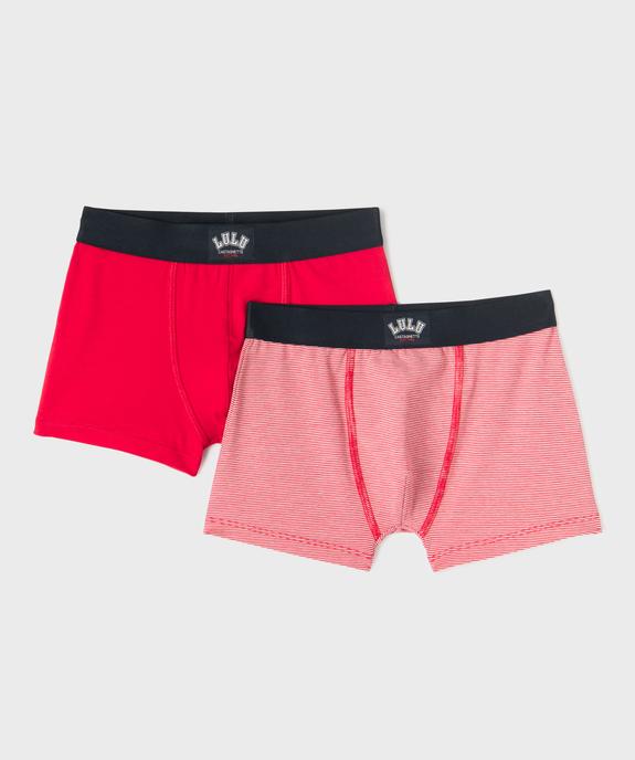 Boxers en coton stretch garçon (lot de 2) - LuluCastagnette vue1 - LULU CASTAGNETTE GEMO FOR GOOD - GEMO