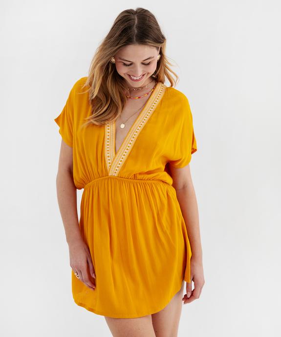 Robe de plage en viscose fluide femme vue1 - GEMO (PLAGE) - GEMO