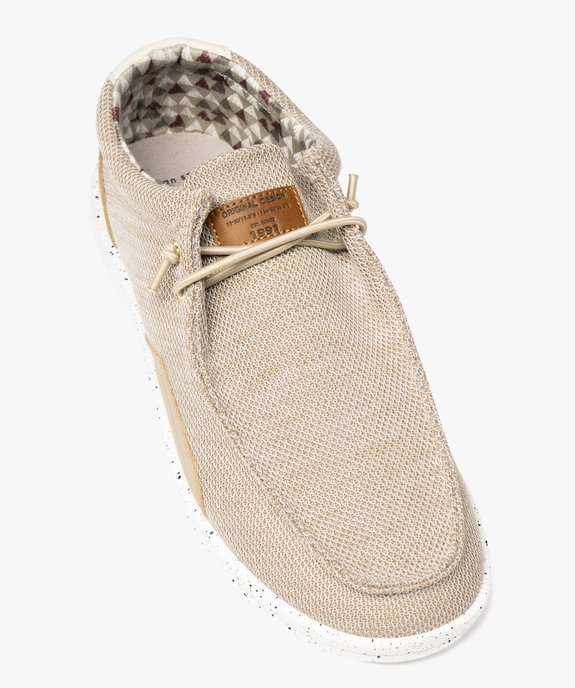 Tennis en toile look chaussures bateau homme vue5 - URBAN STEPS - GEMO