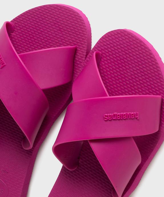 Mules de piscine Aqua unies à brides croisées femme - Havainas vue3 - HAVAIANAS - GEMO