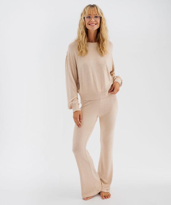 Pyjama en maille extensible femme vue2 - GEMO 4G FEMME - GEMO