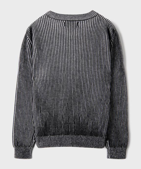 Pull en maille côtelée à motif garçon - Camps United vue3 - CAMPS - GEMO