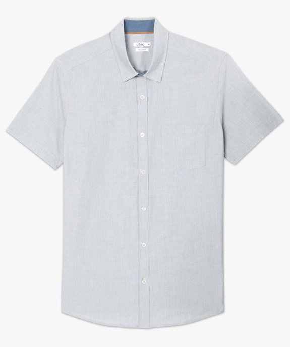 Chemise homme unie à manches courtes vue4 - GEMO (HOMME) - GEMO