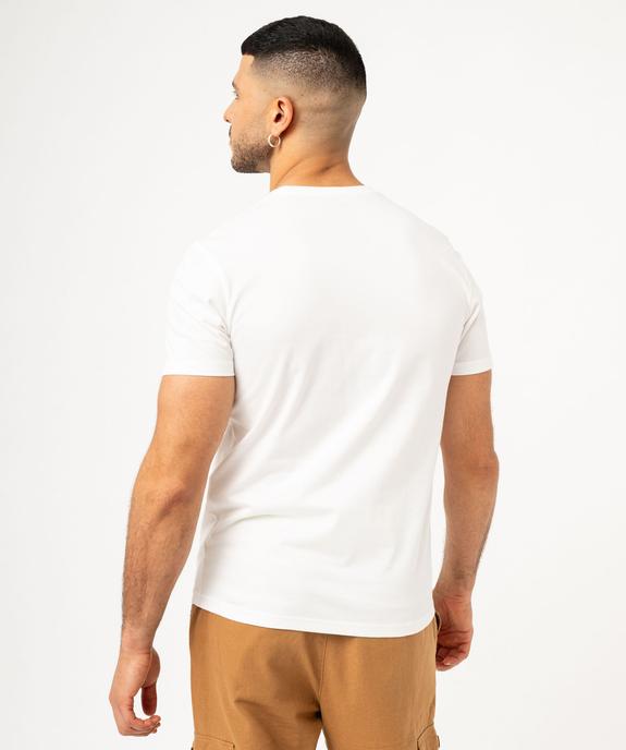 Tee-shirt manches courtes coupe droite en coton homme vue3 - GEMO (HOMME) - GEMO