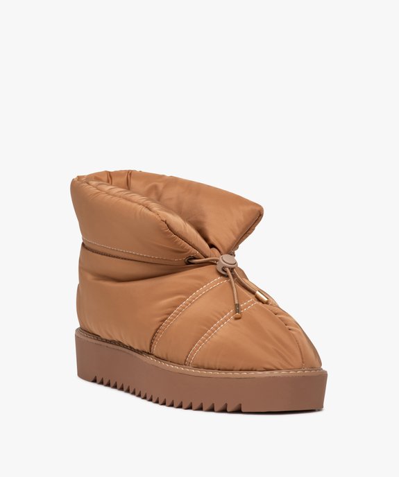 Boots femme unies dessus matelassé style parachute vue2 - GEMO (CASUAL) - GEMO