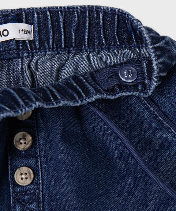 Jean avec taille élastique ajustable bébé garçon vue3 - GEMO(BEBE DEBT) - GEMO