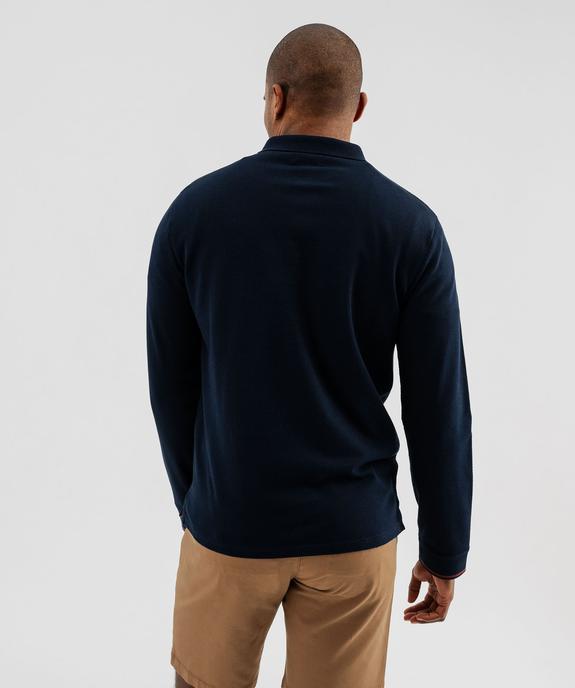 Polo à manches longues en maille fantaisie homme vue3 - GEMO 4G HOMME - GEMO