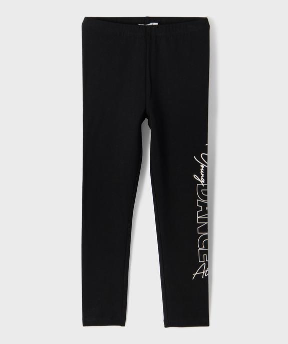 Legging long taille élastiquée avec inscription fille vue4 - GEMO (ENFANT) - GEMO