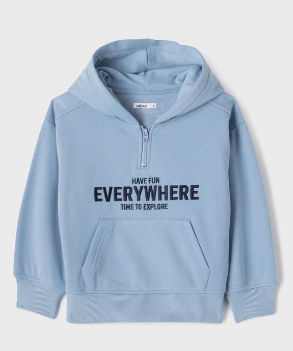 Sweat à capuche chaud avec doublure velours garçon vue2 - GEMO (ENFANT) - GEMO