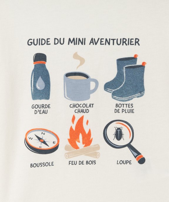 Tee-shirt manches longues en coton imprimé bébé garçon vue2 - GEMO(BEBE DEBT) - GEMO