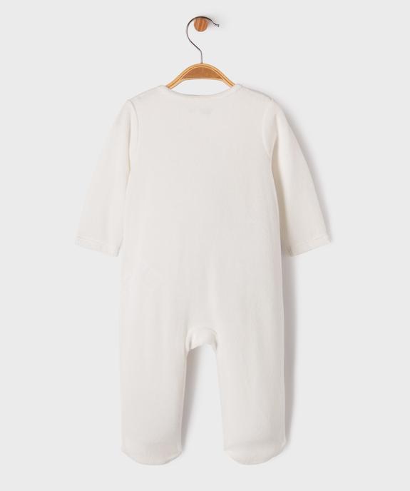 Pyjama dors-bien en velours fermeture devant bébé vue6 - GEMO 4G BEBE - GEMO
