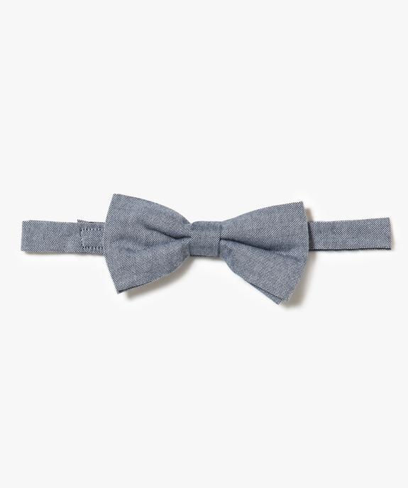 Noeud papillon faux uni gris vue1 - GEMO (HOMME) - GEMO