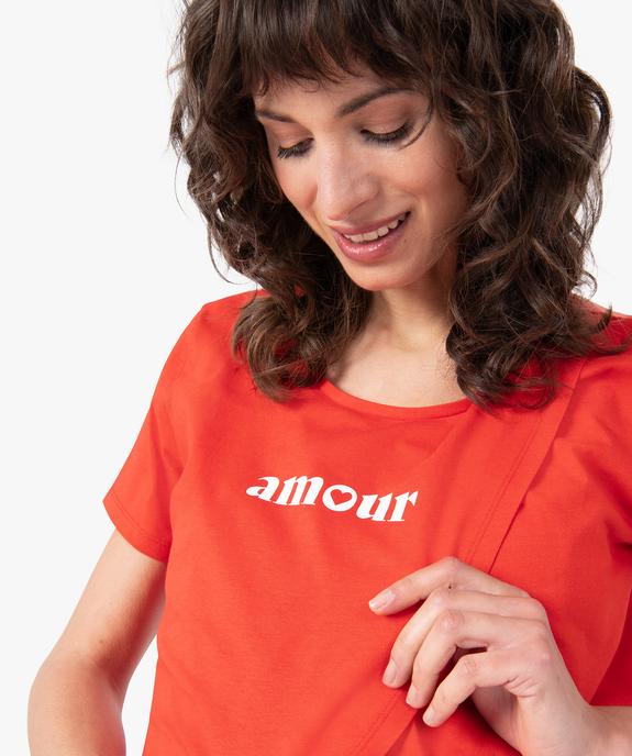 Tee-shirt de grossesse et d'allaitement à motifs vue2 - GEMO 4G MATERN - GEMO
