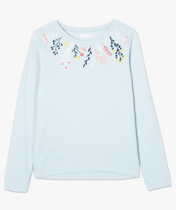 Sweat femme en coton biologique avec motif sur l'avant vue4 - GEMO 4G FEMME - GEMO