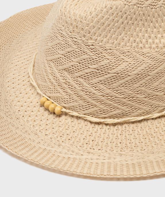 Chapeau panama tissé femme vue3 - GEMO (ACCESS) - GEMO