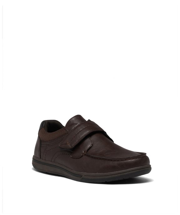Chaussures bateau à scratch unies homme vue2 - G'FLEX - GEMO