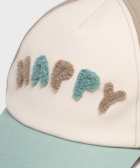 Casquette avec inscription en maille bouclette bébé garçon vue3 - GEMO 4G BEBE - GEMO