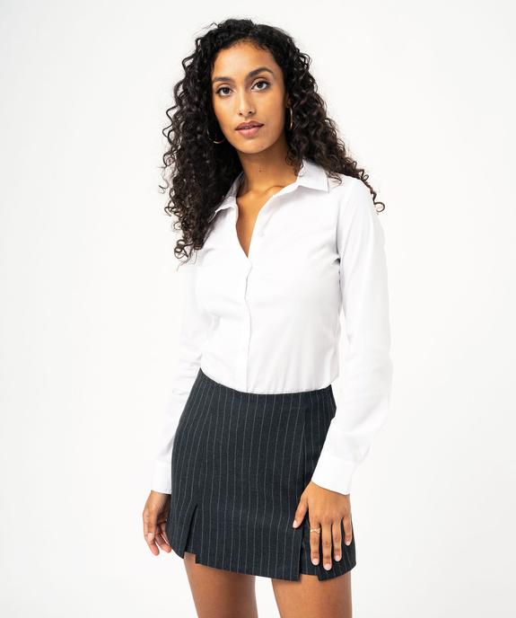 Chemise femme cintrée à manches longues vue2 - GEMO(FEMME PAP) - GEMO