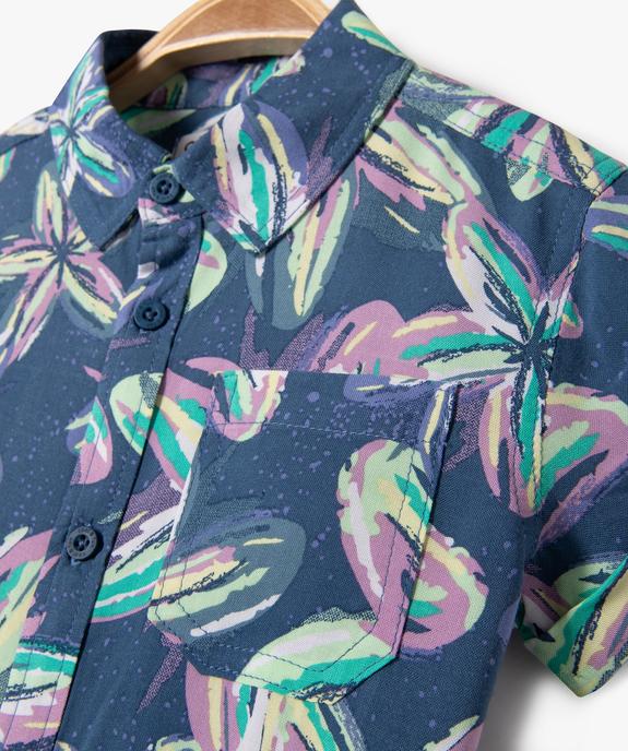 Chemise à manches courtes à motifs fleuris bébé garçon vue2 - GEMO 4G BEBE - GEMO