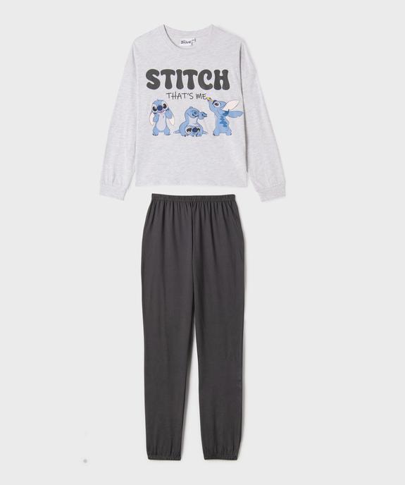 Pyjama bicolore avec motif Stitch fille - Disney  vue1 - LILO & STITCH - GEMO