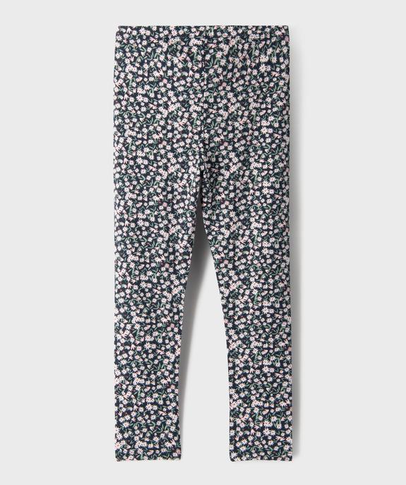 Legging imprimé en maille fine fille vue3 - GEMO 4G FILLE - GEMO