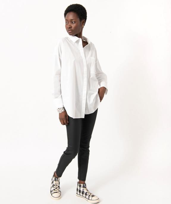 Pantalon enduit taille haute coupe skinny push-up femme vue5 - GEMO 4G FEMME - GEMO