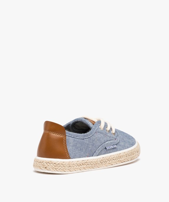 Baskets garçon en toile avec semelle en corde tressée vue4 - GEMO (ENFANT) - GEMO