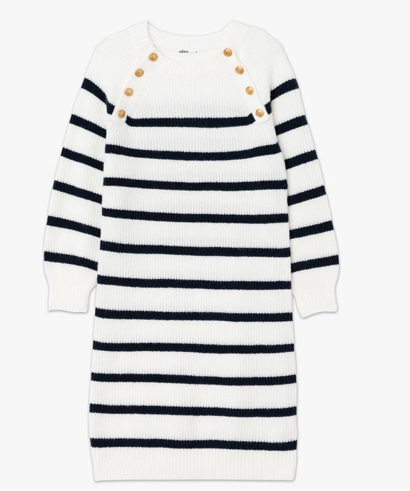 Robe de grossesse en grosse maille style marin vue4 - GEMO (MATER) - GEMO
