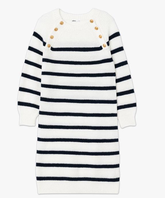 Robe de grossesse en grosse maille style marin vue4 - GEMO (MATER) - GEMO