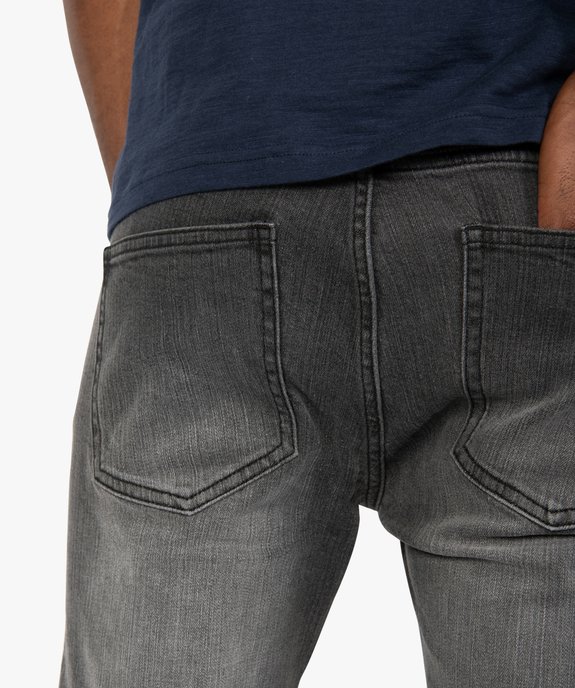 Jean homme skinny délavé avec plis sur les hanches vue5 - GEMO (HOMME) - GEMO