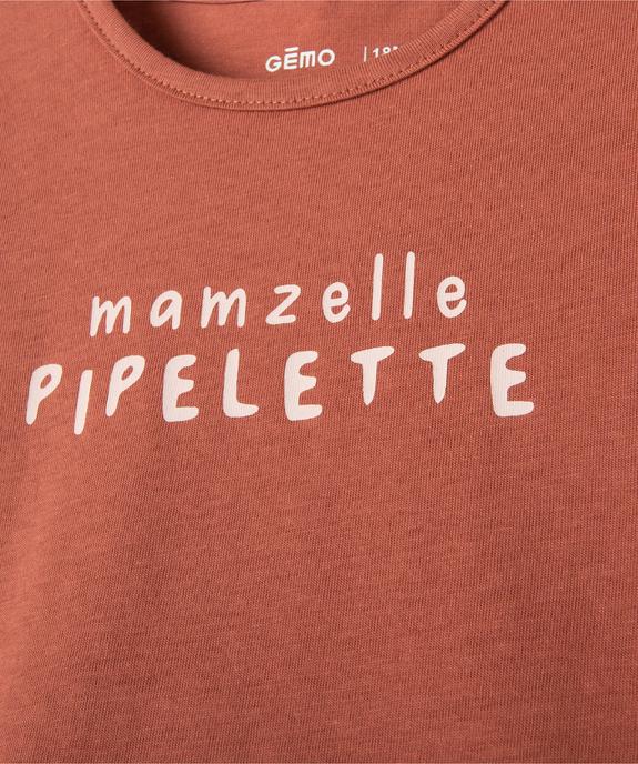 Tee-shirt bébé fille manches longues avec motifs et inscriptions vue2 - GEMO 4G BEBE - GEMO