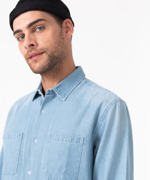 Chemise en jean coupe droite homme vue2 - GEMO 4G HOMME - GEMO