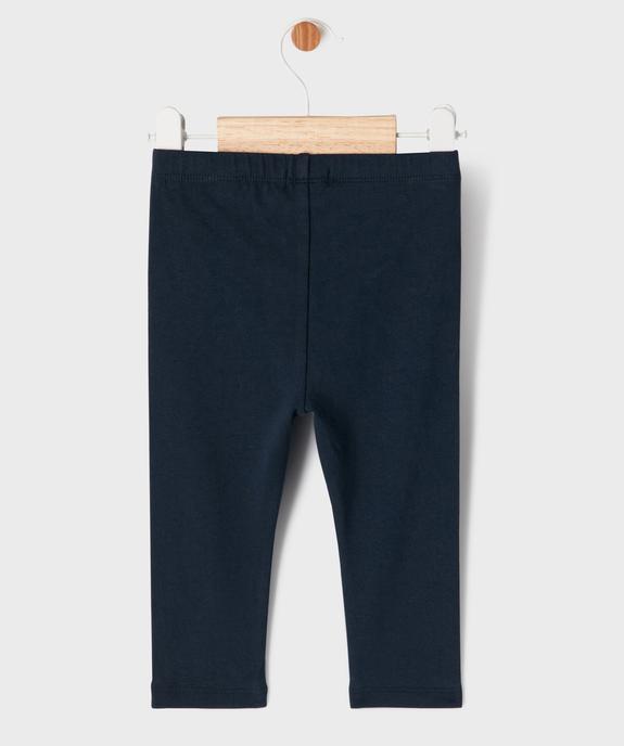 Legging uni en maille résistante bébé fille vue3 - GEMO(BEBE DEBT) - GEMO