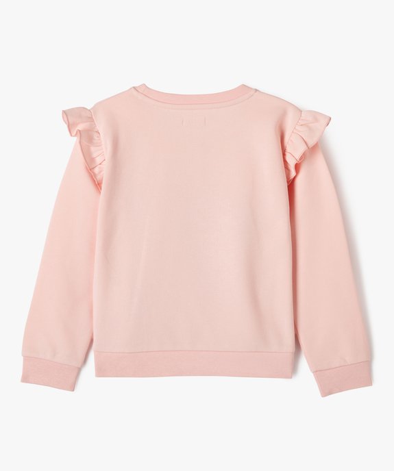 Sweat loose à manches volantées et touches pailletées fille vue3 - GEMO (ENFANT) - GEMO
