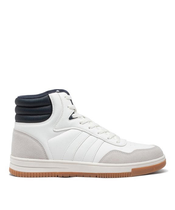 Baskets homme mid-cut à col matelassé contrastant  vue1 - GEMO (SPORTSWR) - GEMO
