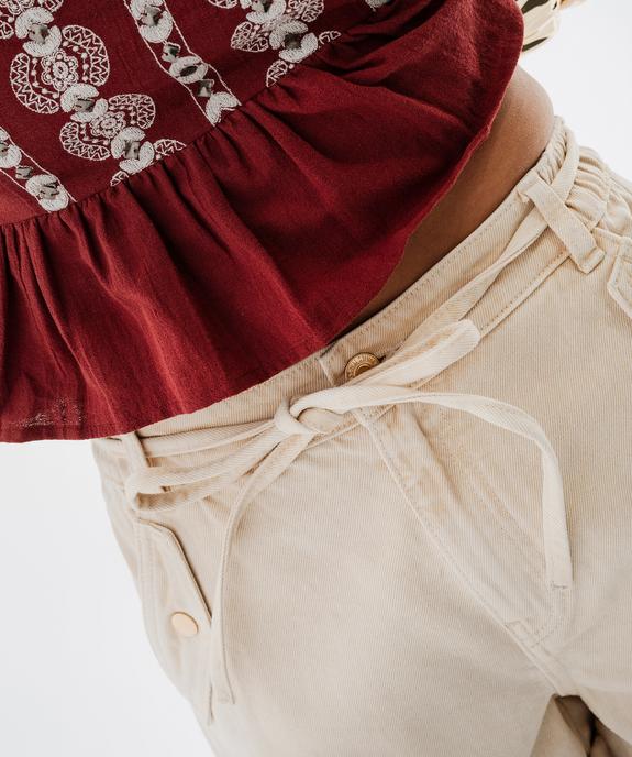 Short en coton ample à revers et taille élastiquée femme vue2 - GEMO 4G FEMME - GEMO