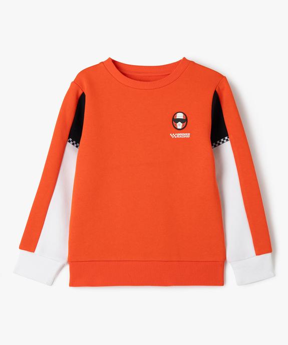 Sweat tricolore motif Formule 1 garçon  vue1 - GEMO (ENFANT) - GEMO