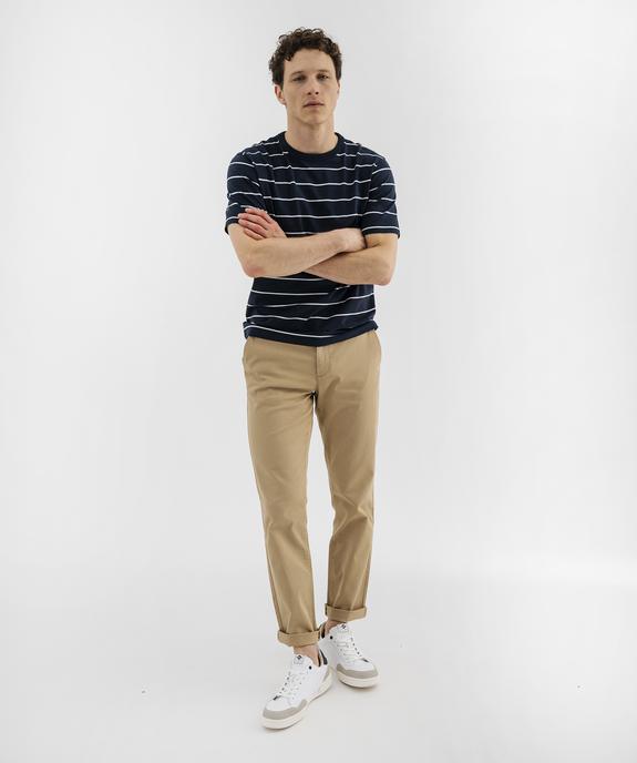 Tee-shirt à manches courtes rayé homme vue4 - GEMO (HOMME) - GEMO